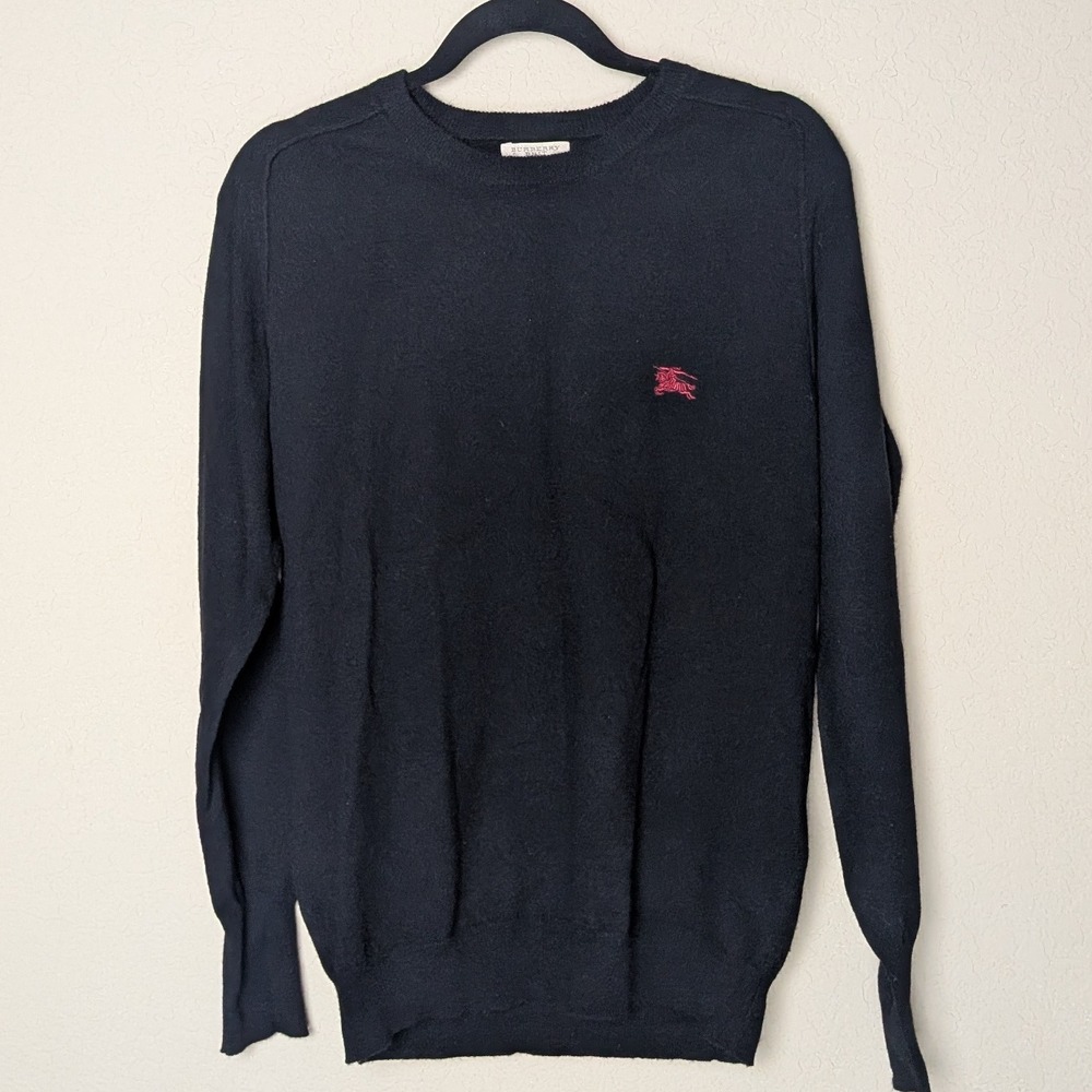 Burberry Brit Black 100%‎ Cashmere Sweater M Quiet Luxury Jumper Pullover